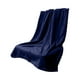 thumbnail image 3 of Manta de lana sólida super suave y cálida, manta de toalla de baño de franela gruesa azul marino [70x100cm], 3 of 4