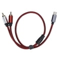 thumbnail image 2 of Cable de audio chapado en oro, chapado en oro tipo C macho tipo Cto RCA tipo Cto RCA Cable de audio confiable y duradero, 2 of 8