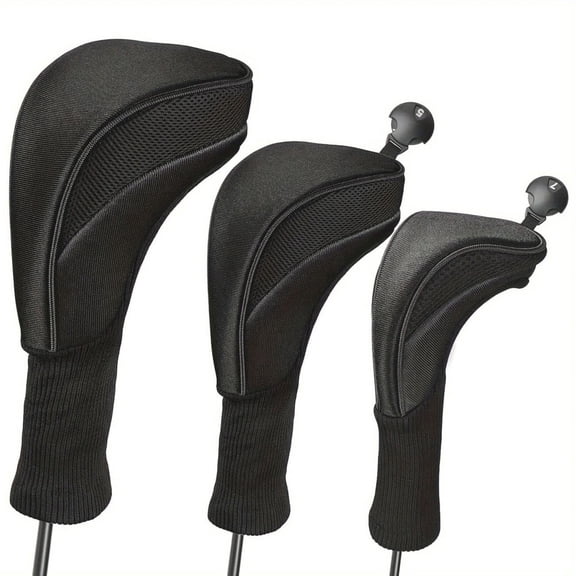 Club Head Cover Set for Fairway and – Protective Sleeve for All Fairways and Clubs 3PCS