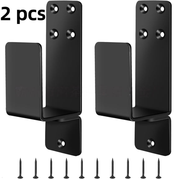 Vruelia Door Barricade Brackets,2 Pack Drop Open Bar Holder for Home Security, 2X4 Bar Brackets