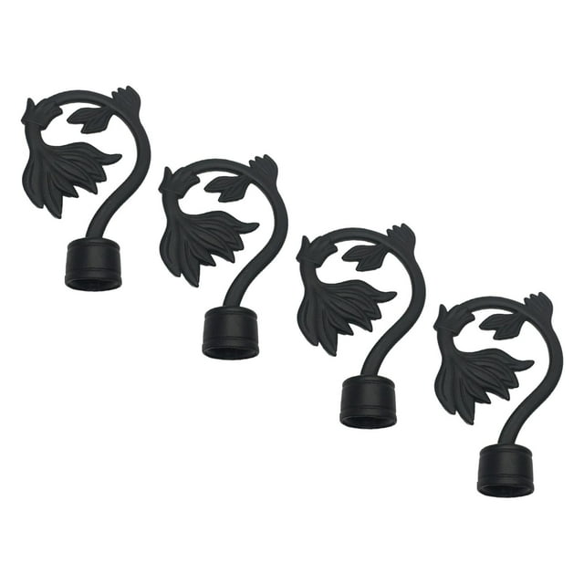 serony Embouts de Tringle à Rideaux 4 Pcs Embouts Durables pour Tringle à Rideaux pour Salon Déco Maison Style B Noir Style A