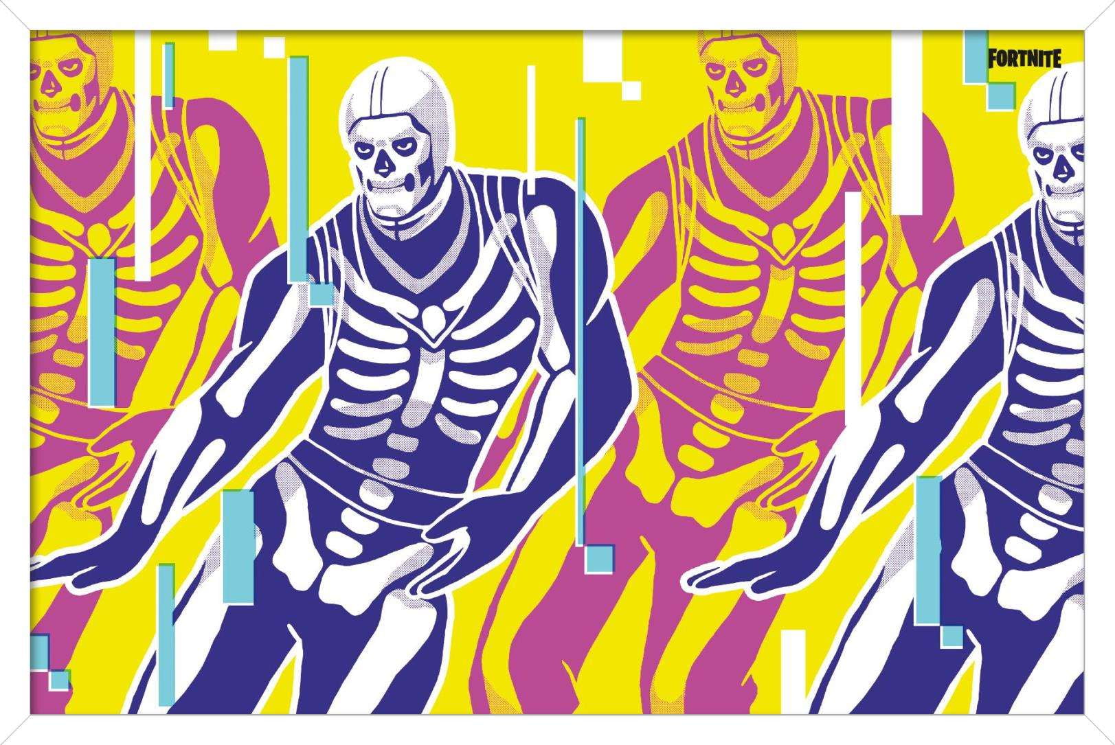Fortnite Justin Mcalister Skull Trooper Wall Poster 22 375 X 34 Framed Walmart Com