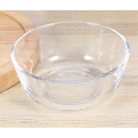 LOLIPPYY Clear Glass Salad Bowl 1Pc for Serving Fruit, Dessert, Snacks with Wide Rim for Easy Grip and Handling