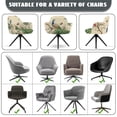 thumbnail image 6 of Xixirimido Peacock Floral Butterfly Pattern Swivel Office Arm Chair Covers Stretch Soft Desk Chair Slipcovers, Curved Back Leisure Armrest Chair Protector Accent Dining Chair Cover, 6 of 7