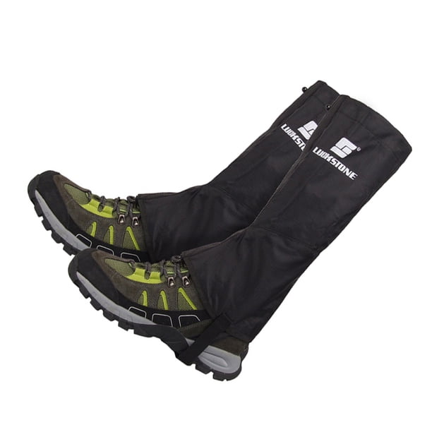 Wosthever Calentadores de piernas impermeables Unisex para senderismo, zapatos de viaje al aire libre, mallas de esquí a prueba de humedad con Escalada