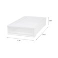 thumbnail image 3 of IRIS USA Under Bed Plastic Box Chest Drawer Storage Container, White (4 Pack), 3 of 6