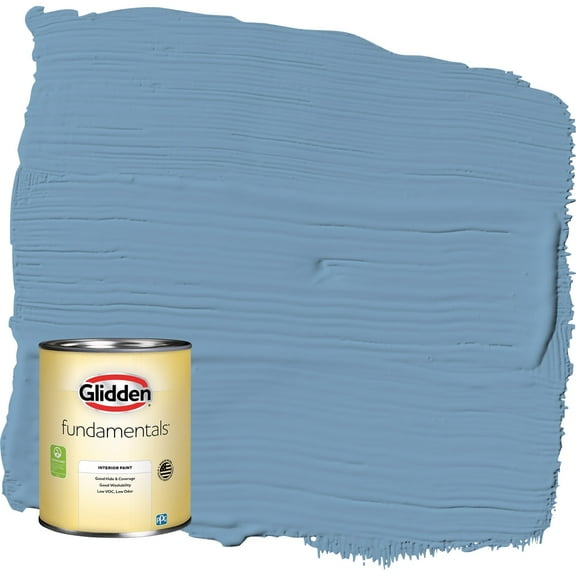 Glidden Fundamentals Walden Pond / Blue Eggshell Interior Paint, 1 Quart