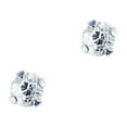 thumbnail image 3 of JewelStop 14K White Gold Polished Finish 2mm Round CZ Stud Earrings with Push Back Clasp, 3 of 5