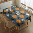 thumbnail image 2 of Pumpkin Ghost Bat Halloween Pattern Rectangle Tablecloth 60"x84",Waterproof Polyester Rectangle Table Cloth, Wipeable Spillproof Polyester Tablecloth for Dining, Camping, Indoor and Outdoor, 2 of 5