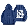 thumbnail image 4 of Women's Oversized Hoodie Slogan Letter Graphic Long Sleeve Sweatshirt Pullover With Pockets Zipper Sweatshirt Tunic Long Ladies Hoodie Women Sweatshirts Women's Long Zip Hoodie Full Length Hoodies for, 4 of 4