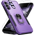 thumbnail image 1 of KOMI Compatible with Samsung Galaxy A16 5G Case with Screen Protector+Camera Lens Protector,Heavy Duty Full Body Phone Cover Built in Ring Holder Kickstand, 2025 Lavender, 1 of 5