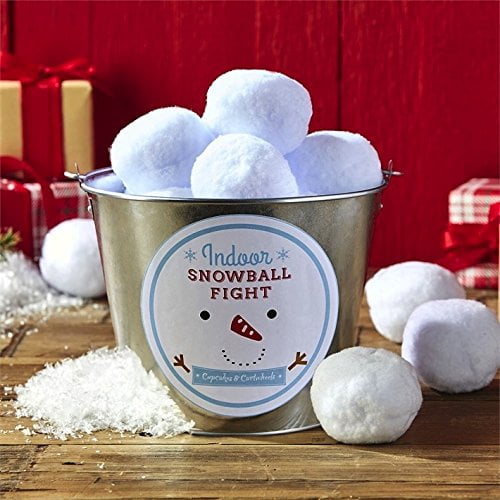 Indoor Snowball Fight Set of 15 Snowballs in Bucket-Safe-Fun-No Mess ...