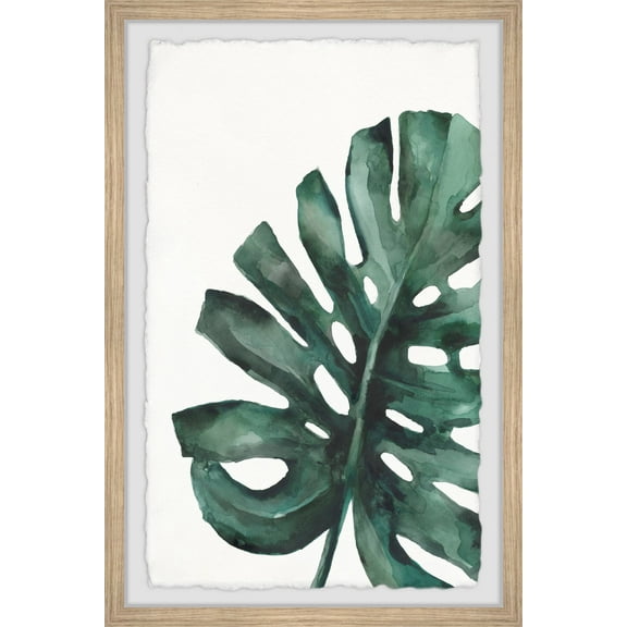 Marmont Hill Single Fern in White Framed Wall Art