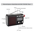 thumbnail image 5 of Portable Emergency Radio AM/FM/SW1~4 with Bluetooth Speaker Solar Hand Crank TF Card USB disk MP3 Player 4-in-1 ,Easy to Use, 5 of 5