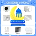 thumbnail image 3 of DeeKom Inflatable Ramadan Crescent Moon Decorations, Blow Up Islamic Eid Decor, Muslim Holiday Outdoor Decorations and Holy Celebration Decor with LEDs, Celebrate Fasting, Introspection, and Prayer, 3 of 7