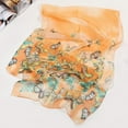 thumbnail image 3 of GZWYHT Silk Scarf,Scarves for Women Lightweight 160*50cm Women Flower Print Long Soft Wrap Scarf Simulation Silk Shawl Scarves Neck Scarf,Clearance,Womens Scarves Yellow, 3 of 4