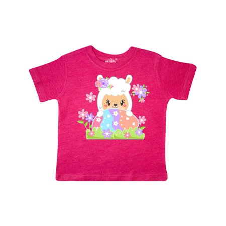 

Inktastic Cute Easter Llama with Spring Flowers and Egg Gift Toddler Boy or Toddler Girl T-Shirt
