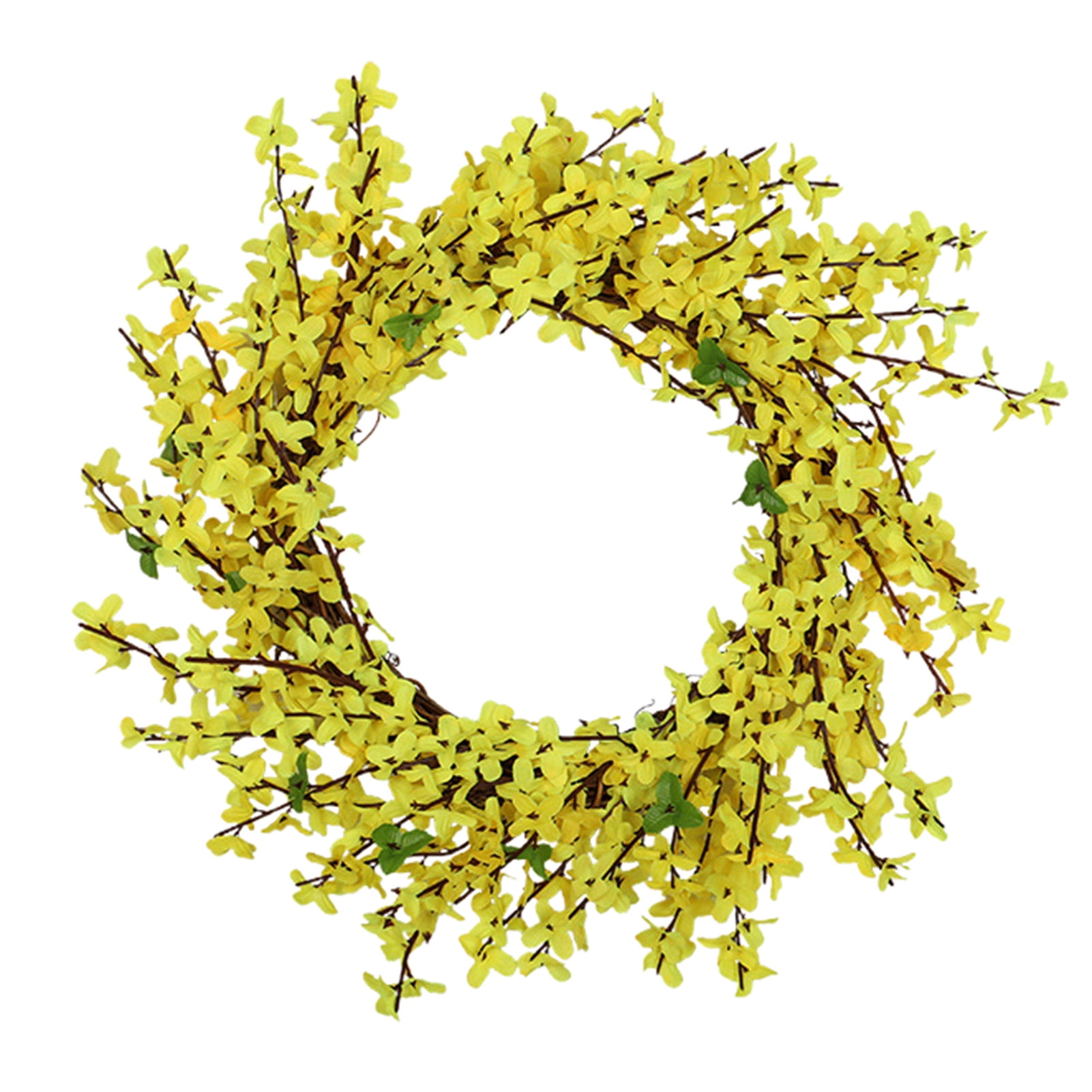 Gwong 2 Pcs Artificial Wreath No Withering Eyecatching Yellow