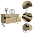 thumbnail image 5 of Boahaus Rigoberta Dresser, Manufactured Wood, for Adults, Light Oak, 5 of 6