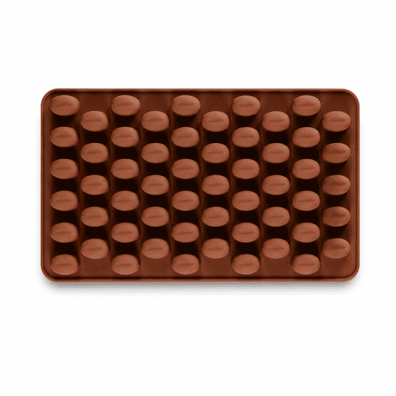 2 Pcs Silicone Coffee Bean Molds, 55-Cavity Non-Stick Chocolate & Candy Molds for DIY Baking, Fondant