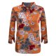 thumbnail image 4 of Blusa suelta de manga 3/4 con cuello en V y estampado de flores divertidas para mujer Fridja ghj987+632, 4 of 5
