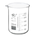 thumbnail image 1 of Unique Bargains Bécher en Verre de Forme Basse 250 ml, Gobelets Gradués de Laboratoire en Borosilicate 3,3, 1 of 1