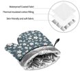 thumbnail image 6 of Naloa Blue Flower Oven Mitts and Pot Holders 4 pcs Set, Cooking Baking Grilling Kitchen Oven Glove for Cooking, 6 of 6