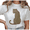 White-1, variant on Women's Elegant Leopard Graphic Tee Minimalist Sitting Wild Cat Art Print Casual Summer Top