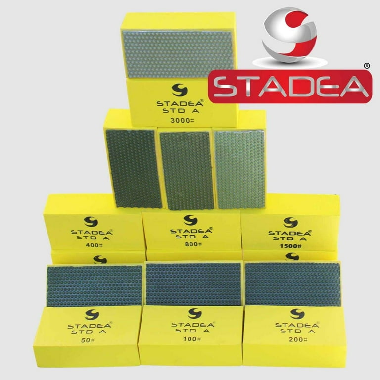 diamond sanding blocks hand pads Grit 200 Glass Marble Stone