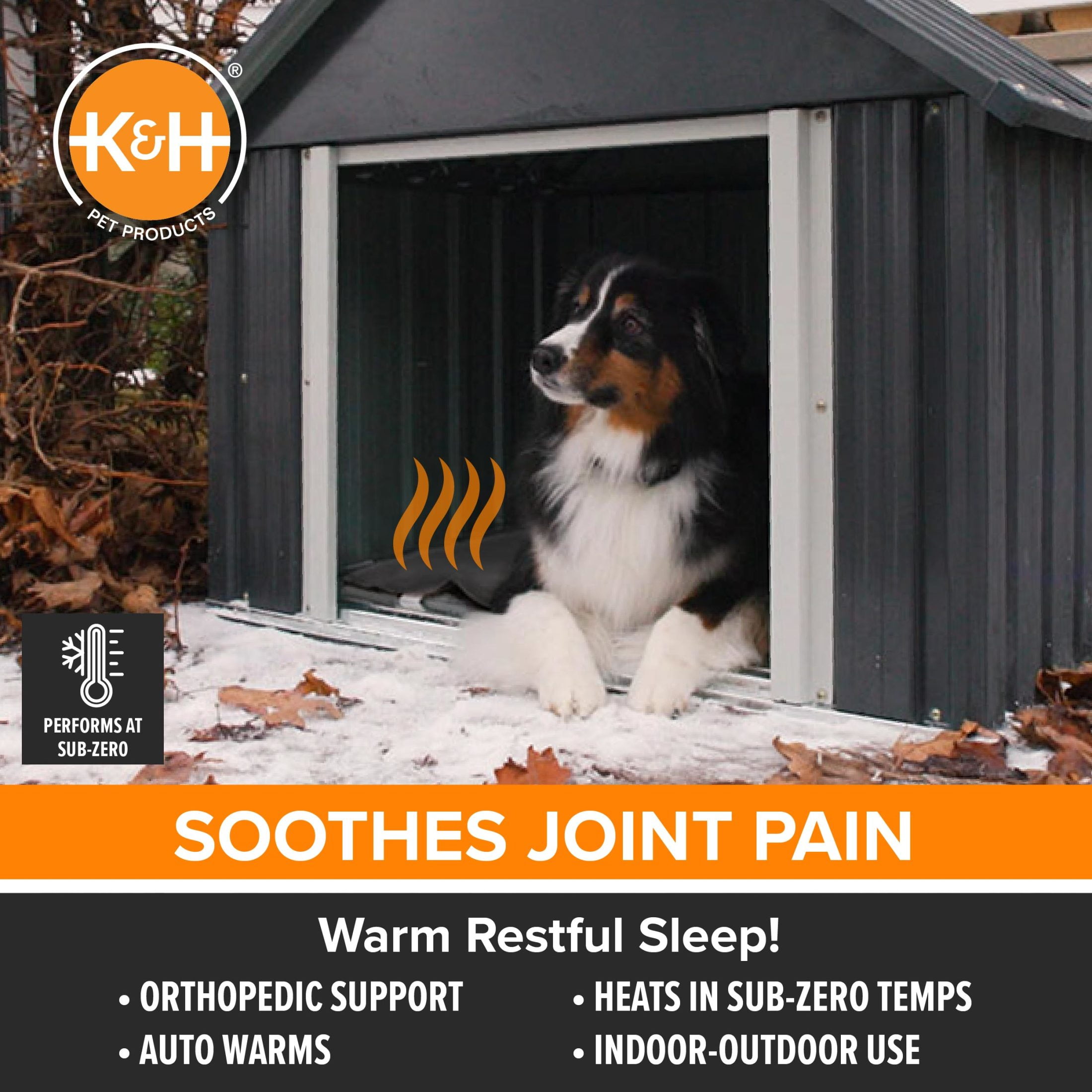 K&H Pet Products Lectro-Soft Outdoor Heated Pet Bed Gray Large 36 X 25 Inches