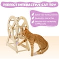 thumbnail image 3 of BRKURLEG Interactive Cat Toy, Wood Ferris Wheel Flutter Rotating Kitten Toys with Retractable Teaser, 3 of 7