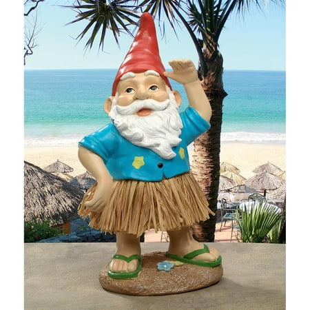 Design Toscano Hawaiian Hank Grass Skirt Gnome