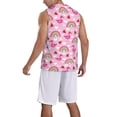 thumbnail image 2 of Naloa Cute Flamingo Basketball Jersey Reversible Men's Mesh Athletic Sports Shirts Training Practice S-4XLSmall, 2 of 6