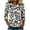 #0032-Gray, variant on Womens Graphic Tees Crew Neck 3/4 Length Sleeve Vertical Geometric Tribal Print Tops for Women Relaxed Fit Minimalist Lightweight Womens Tees