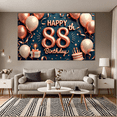 thumbnail image 6 of Decorative Birthday Banner Balloon Design Happy 88th Birthday for Milestone Celebration Indoor Decoration Party Scene, 6 of 8
