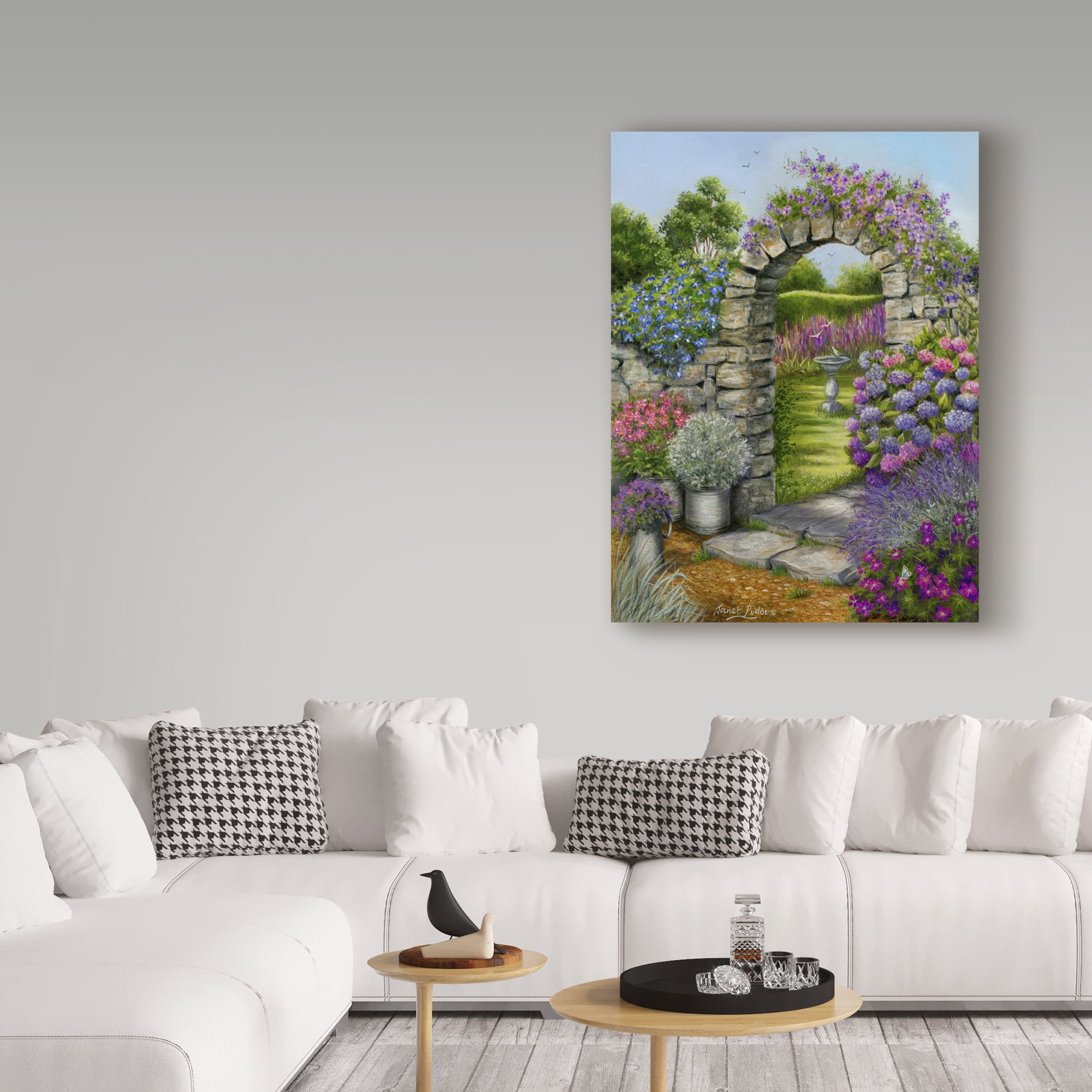 Trademark Fine Art 'Cottage Garden Arch' Canvas Art by Janet Pidoux