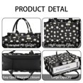 thumbnail image 4 of Large Capacity Tote Bag,Black Daisy Flower White Blooms Pattern Handbag Fashion Luxury Tote Bag,15.7"x13"x 5.1" Inches,Laptop Compatible, 4 of 6