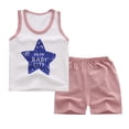 thumbnail image 1 of 2pcs Camiseta Chaleco Pantalones Cortos de Transpirable para Niños 1 55 Salvador traje de verano para niños, 1 of 9