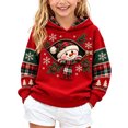 thumbnail image 3 of AWZXDE Girls Hooded Sweatshirt Cute Schnauzer Puppy Christmas Graphic Long Sleeve Hooded Top For Family Christmas Party And Holiday Photo Session, 3 of 6