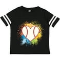 thumbnail image 3 of Inktastic Baseball Sports Heart Girls Toddler T-Shirt, 3 of 5