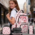 thumbnail image 2 of HUIACONG Strawberry Cow Girls 4in1 School Backpack Set, 17" Fashion Bookbag with Lunch Box Water Bottle Sleeve for Age 8-12, 2 of 7