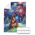 thumbnail image 2 of Happy New Year Vizsla Family Cheer Winter Midnight Firework Cozy Fleece Blanket Vizslas Dog Lover Gifts Idea Warm Soft Throw Blanket - 02025, 2 of 5