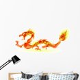 thumbnail image 1 of Fire Dragon Wall Decal by Wallmonkeys Peel and Stick Graphic (48 in W x 21 in H) WM64605, 1 of 4