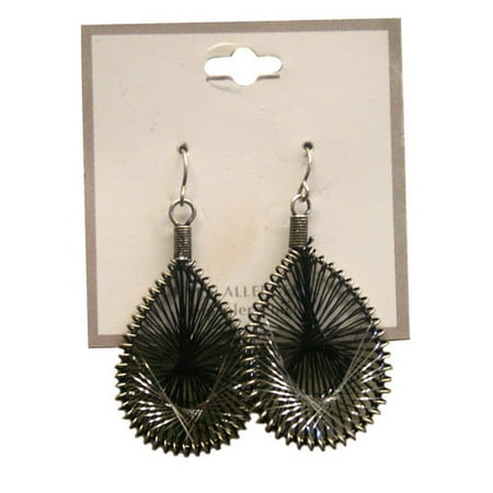 Essentials Thread Dream Catcher Silver Tone Drop Earrings