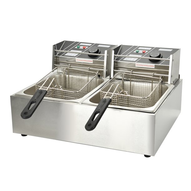 SUNCOO 3600W Large Electric Fryer Deep Fryer 16Litre Commercial French