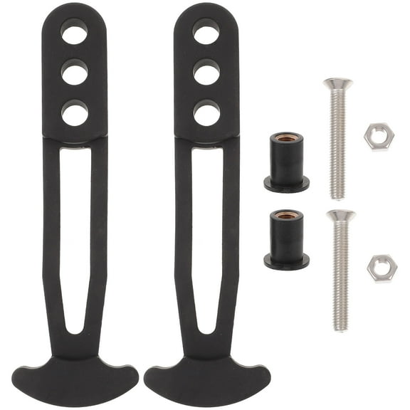 2-Pack Adjustable Telescoping Ladder Straps with Rubber Latch Bands for Marine and Boat Use, Retaining Bands with 3 Secure Holes