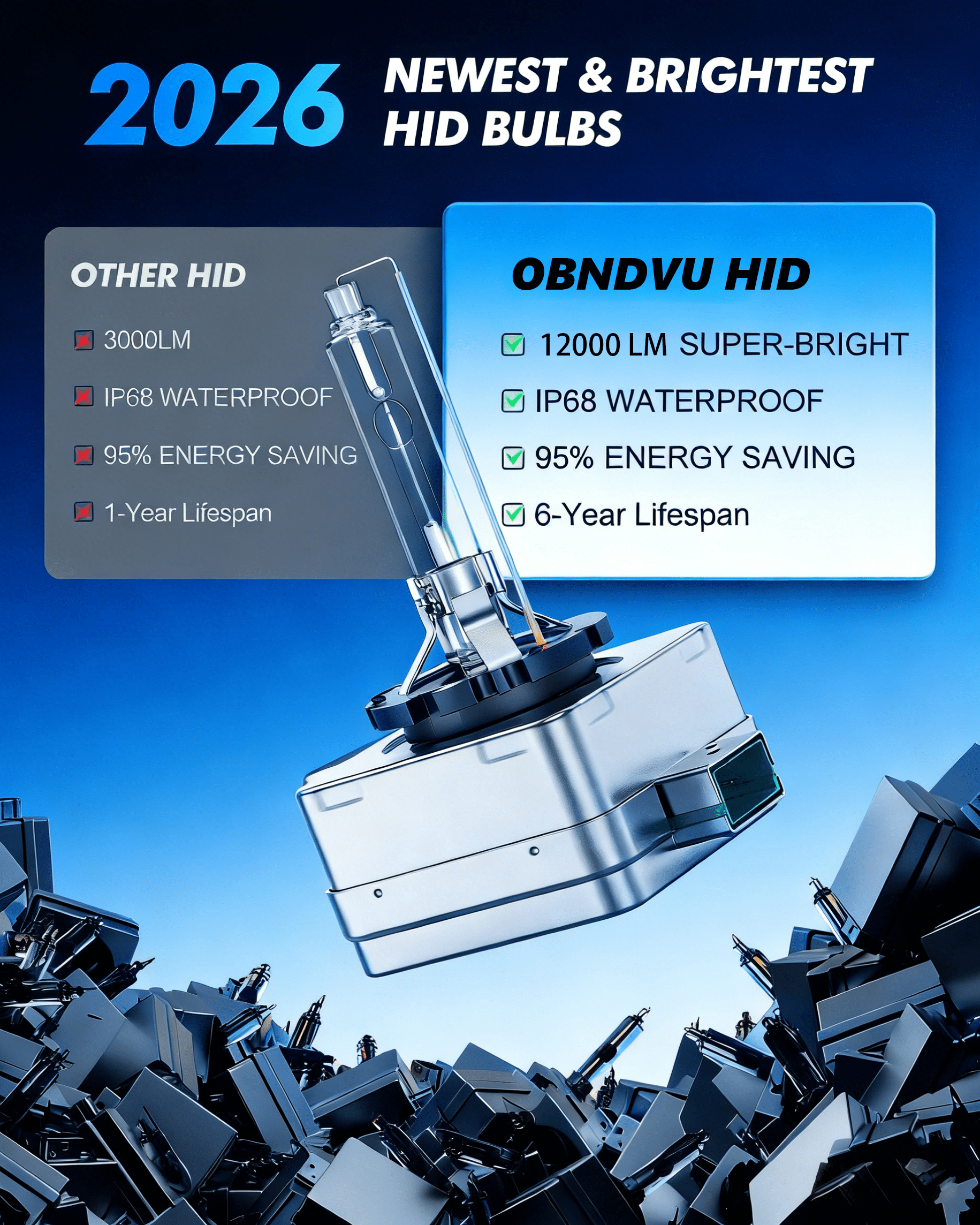 For Chevy Camaro 2010 2011 2012 2013 D1S HID Headlight High Low Beam Bulbs Bi-Xenon Kit