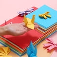thumbnail image 1 of Grulla de papel de color para cortar papel de color para jardín de infantes, papel de color, papel de color, hecho a mano, cuadrado de 15 cm, 1 of 1