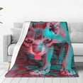 thumbnail image 1 of KLL Psychedelic Hairless Cat Pattern Fleece Throw Blanket,Fleece Throw Blankets for Couch & Bed All Season Use-80"x60", 1 of 7