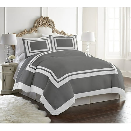 Chezmoi Collection Belmont 3 Piece Square Pattern Hotel Style